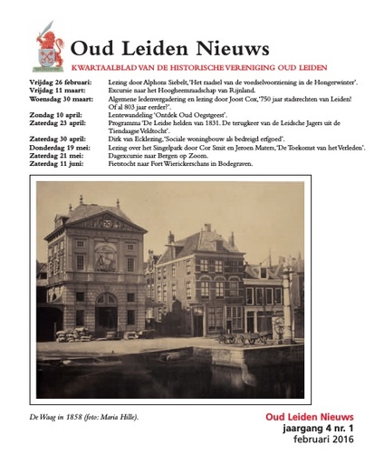 Oud Leiden Nieuws jaargang 4 nr. 1 februari 2016