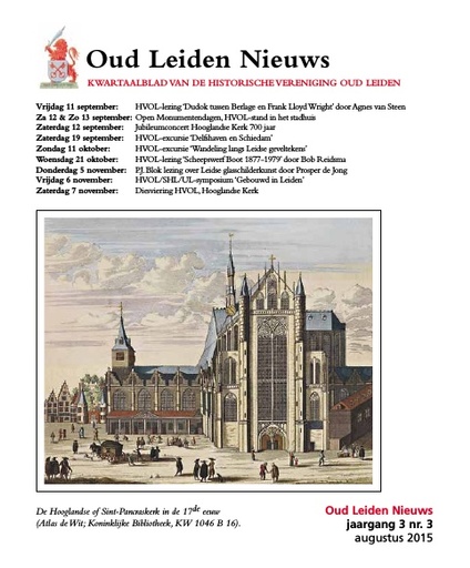Oud Leiden Nieuws jaargang 3 nr. 3 augustus 2015